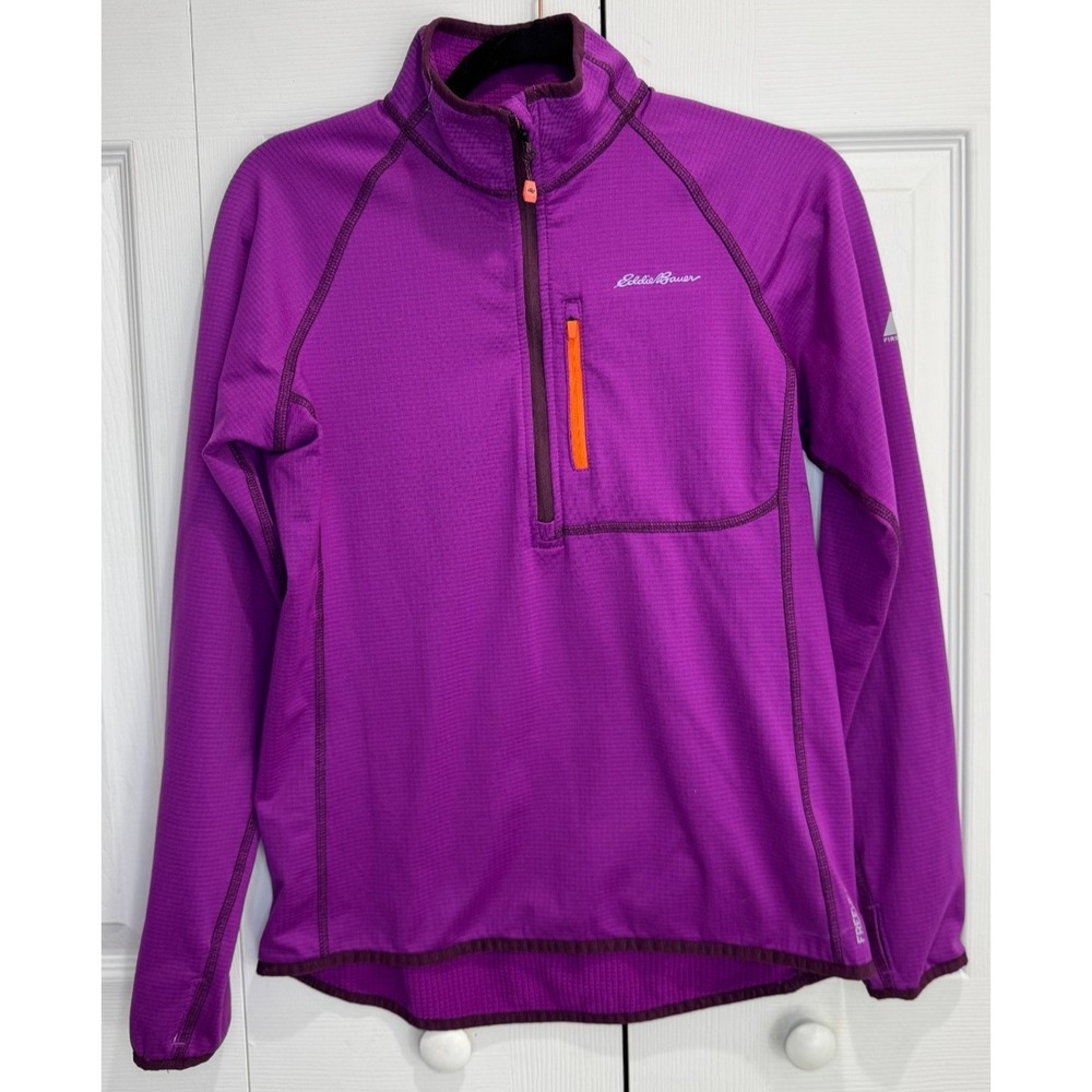 Eddie Bauer High Route Jacket Women's Small Purple Long Sleeve Quater Zip Sports